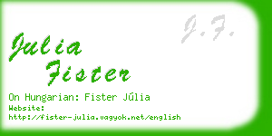julia fister business card