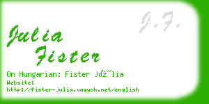 julia fister business card